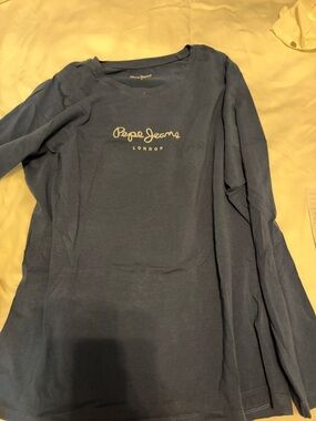 Pepe Jeans Blue Long Sleeve Logo Shirt